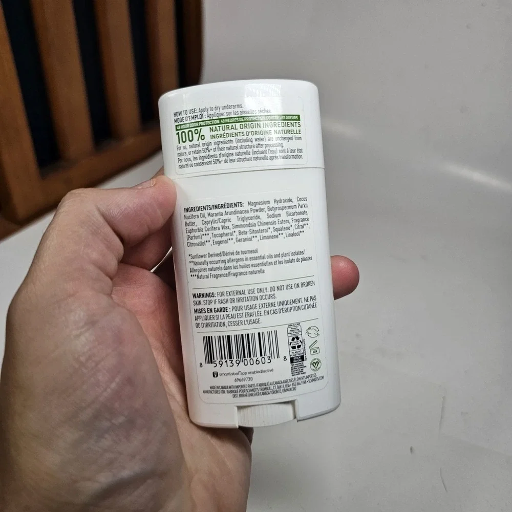 Schmidt's BERGAMOT + LIME Natural Aluminum Free Deodorant 48H Protection 2.65oz